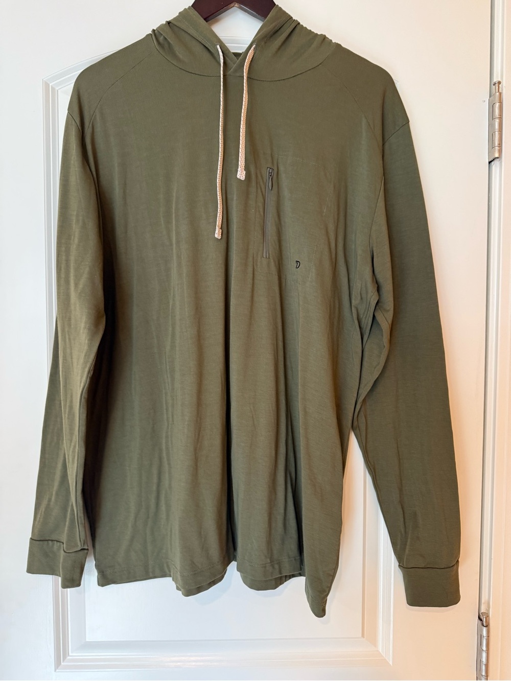 Duck Camp Olive Green, Lightweight, Bamboo Hoodie- Men’s XL